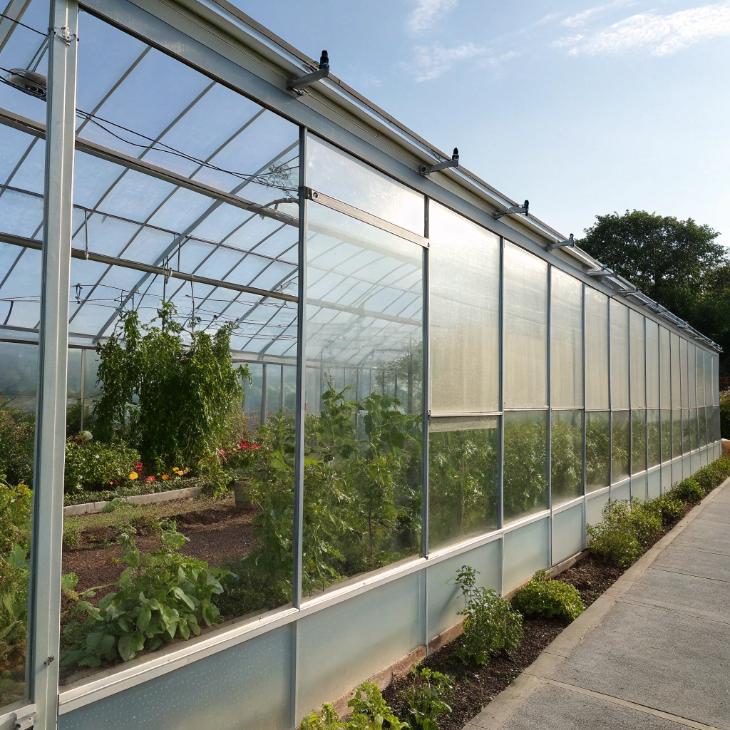 Anti-reflective coating for greenhouse glass