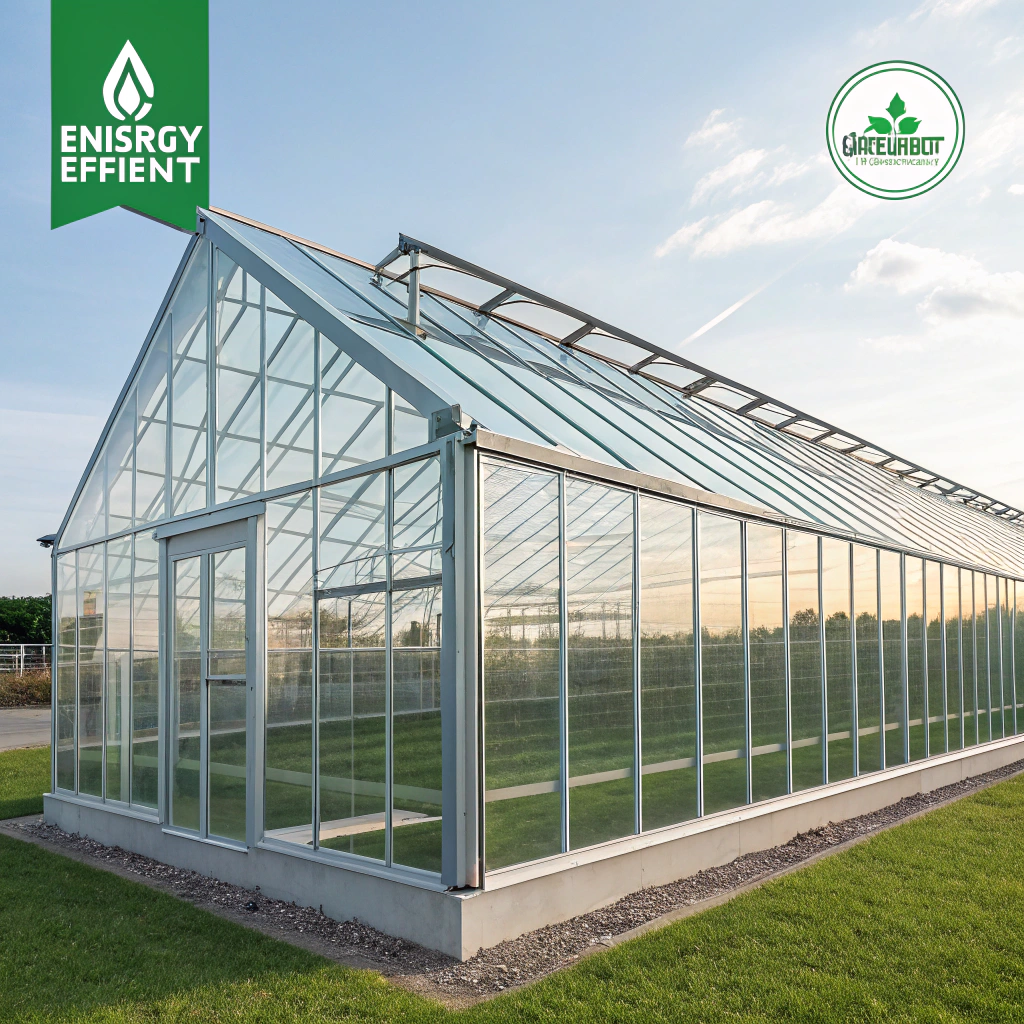 Energy-efficient greenhouse glass