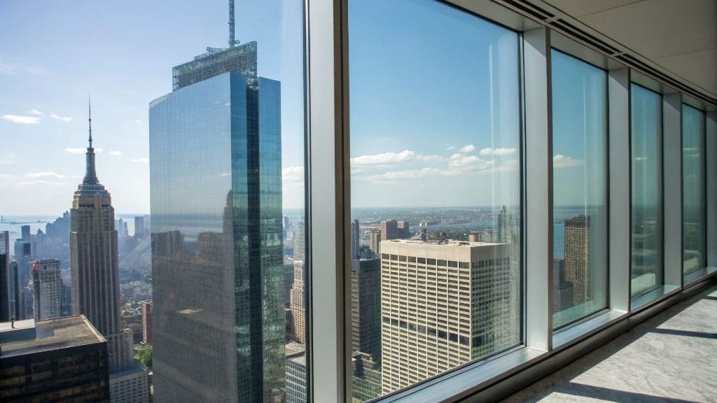 architectural glass with anti-reflective coating