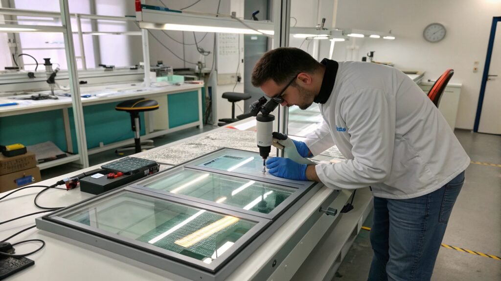 Quality control testing for glass coatings