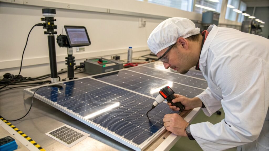 Solar coating quality control testing